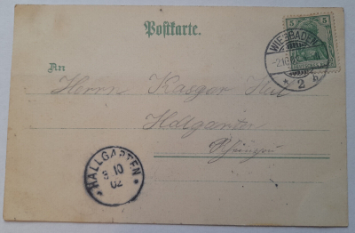 Alte PK AK Gruss aus Wiesbaden Nerothal u. Neroberg 1902