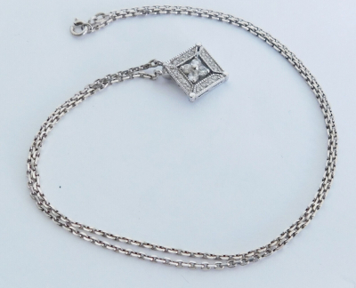 Ausgefallene Kette Collier Silber 925 verwandelbar 2 Varianten tragbar