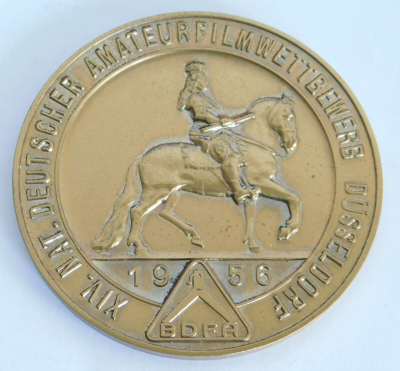 Bronze Medaille Amateurfilmwettbewerb Düsseldorf BDFA 1956 Jan Wellem 6cm