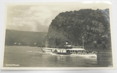 Alte Foto PK AK Loreleifelsen 1939 Stempel Hotel Germania