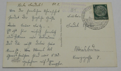 Alte Foto PK AK Loreleifelsen 1939 Stempel Hotel Germania