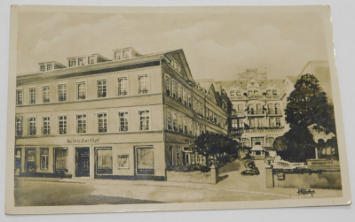 Alte PK AK Wiesbaden Kölnischer Hof Kur- u. Badhaus Erholungsheim 1938