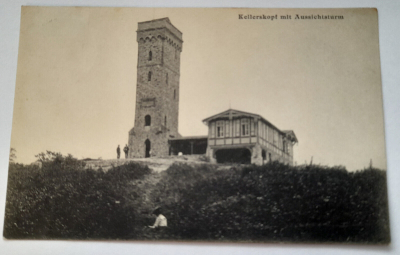 Alte PK AK Kellerskopf mit Aussichtsturm bei Wiesbaden 1907