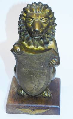 Skulptur Löwe Wappen Schild Luftwaffe Adler Inzinger 1945 Bronze Messing ?