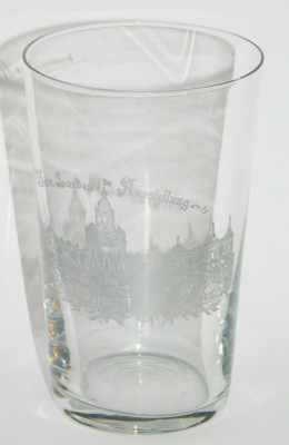 Seltenes altes Andenken Glas Landesausstellung Nürnberg 1896 (N)