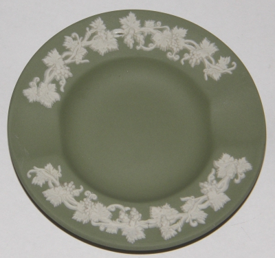 Aschenbecher Wedgwood rund grün Ø9,3cm (N)