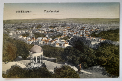 Alte PK AK Wiesbaden Totalansicht Nerobergtempel 1910