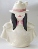 Porzellanfigur Goebel Whoosit Schneekinder Mädchen mit weißem Hut 10,5cm