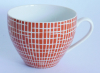 Arzberg Form 2000 Bastdekor rot Design Löffelhardt kleine Kaffeetasse Ø7,6 H5,8