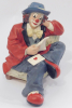 Gilde Figur Clown auf Sessel mit Liebesbrief 11,5cm