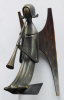 Bronzefigur Engel knieend mit Posaune Kunstschmiede Bergmeister Ebersberg 18,5cm